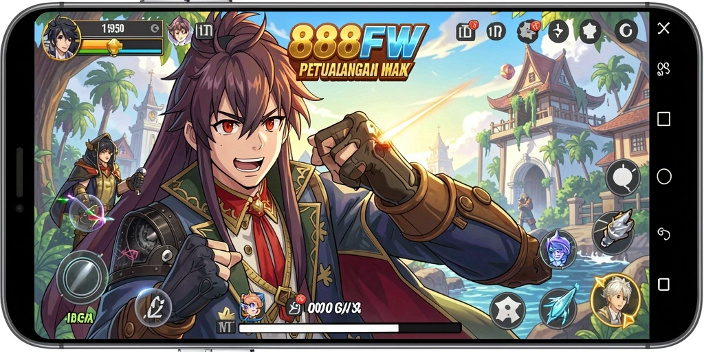 Tampilan gameplay 888FW yang menakjubkan dalam dunia anime.