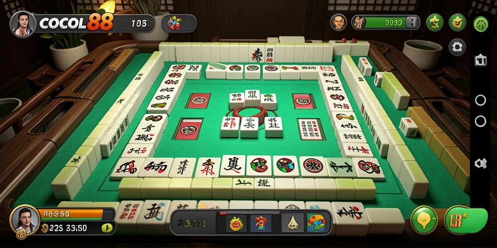 Screenshot gameplay COCOL88 menampilkan aksi seru permainan Mahjong.