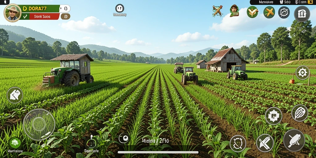 Screenshot DORA77 menampilkan pengalaman seru bertani dan bercocok tanam.
