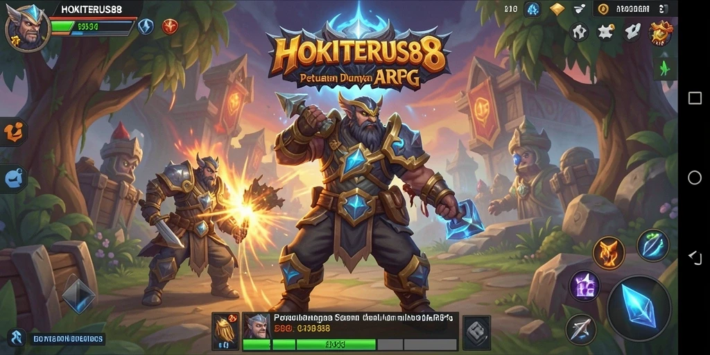 Tampilan gameplay seru dalam HOKITERUS88 dengan pertarungan mendebarkan.