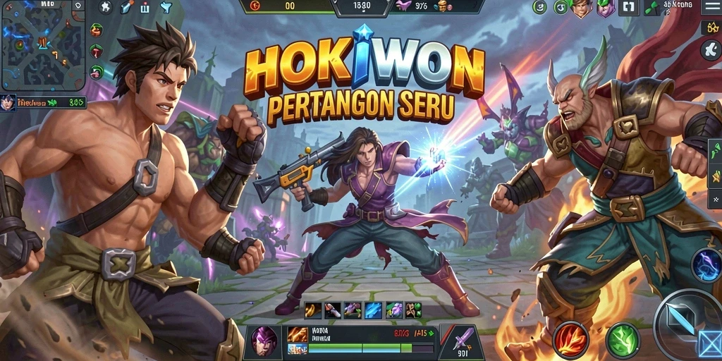Tampilan gameplay menarik dalam HOKIWON yang menegangkan.
