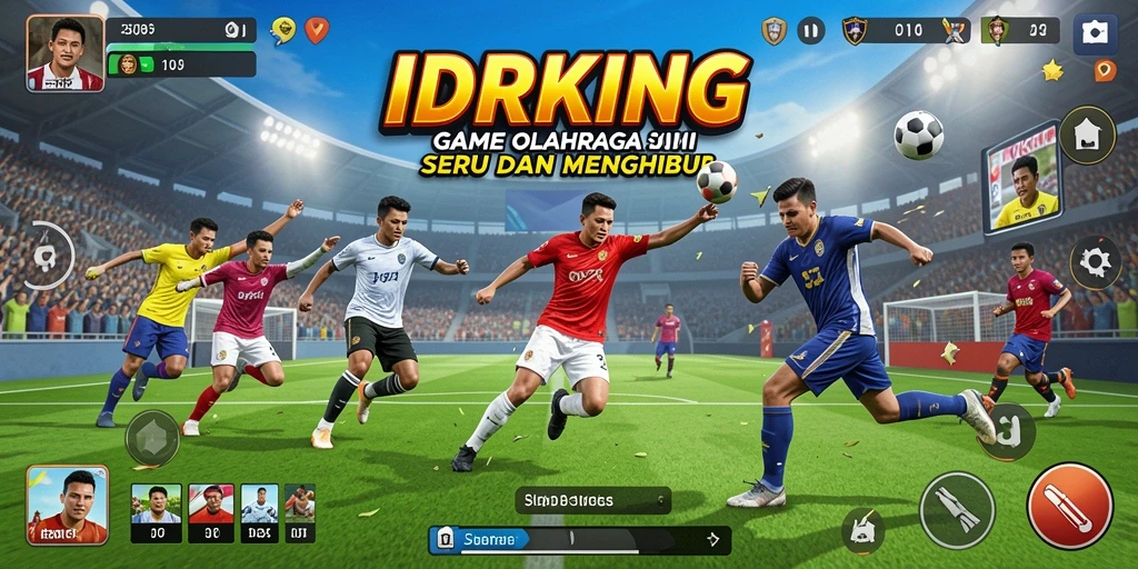 Tampilan gameplay seru di IDRKING dengan aksi olahraga yang menegangkan.