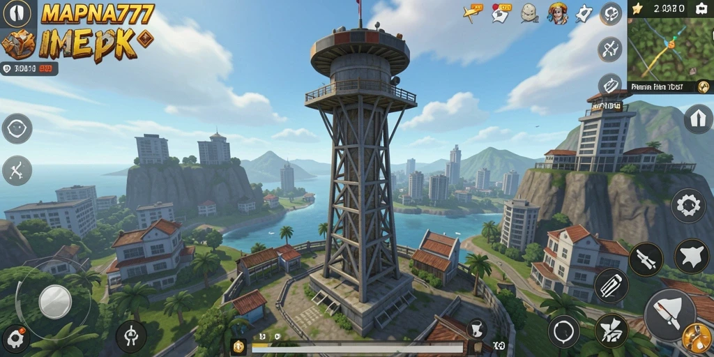 Gameplay intens dari MAPNA777 dengan menara yang beragam.