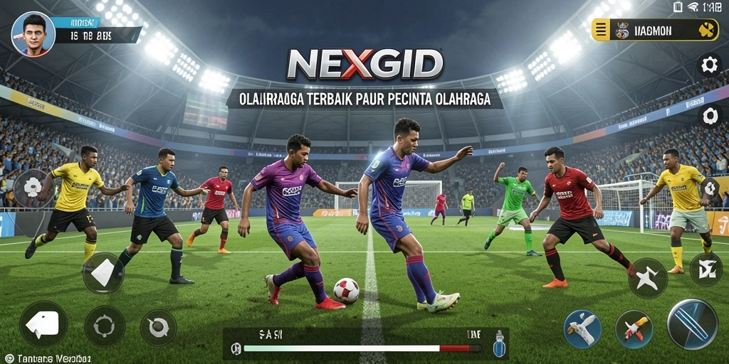 Tampilan gameplay NEXGID yang menarik dan penuh aksi olahraga.