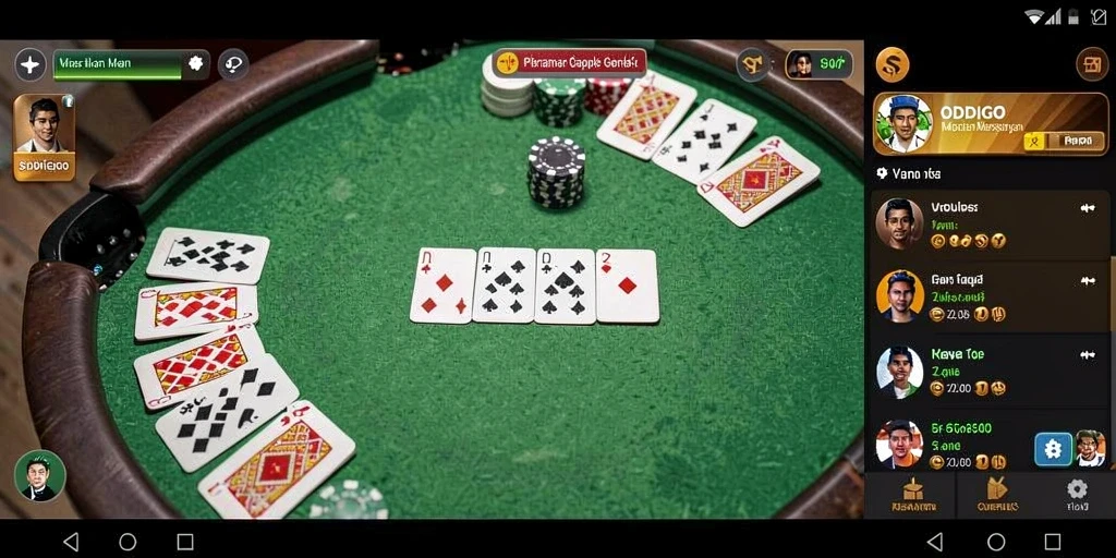 Screenshot gameplay Gaple ODDIGO yang menarik dan seru.