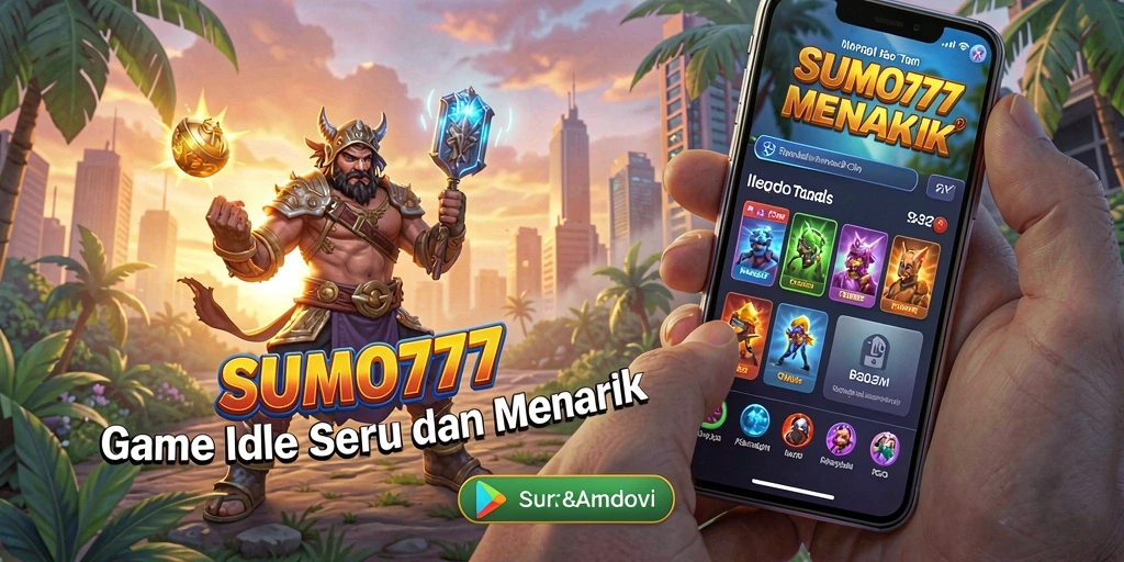 Screenshot gameplay SUMO777 yang menampilkan karakter-karkater lucu dalam permainan Idle.